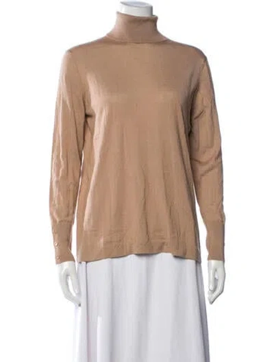 Pre-owned Agnona Cashmere Turtleneck Sweater In Neutrals