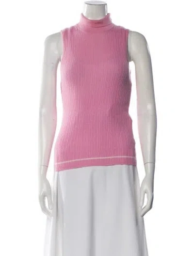 Pre-owned Agnona Cashmere Turtleneck Sweater In Pink