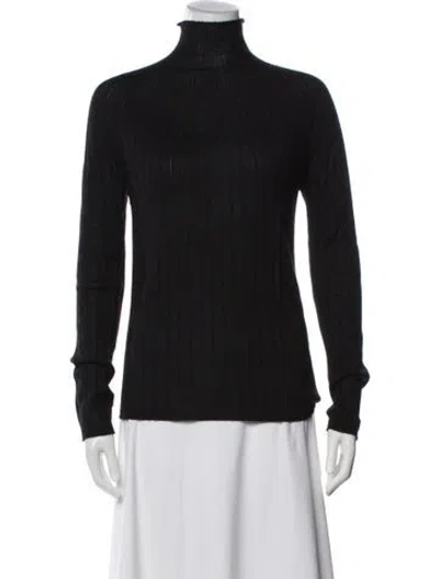 Pre-owned Agnona Cashmere Turtleneck Sweater W/ Tags In Blue