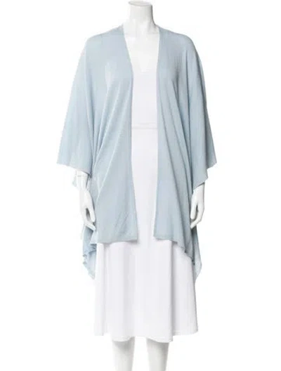 Pre-owned Agnona Cashmere V-neck Sweater In Blue