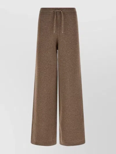 Agnona Cashmere Wool Silk Knitted Pants In Multi