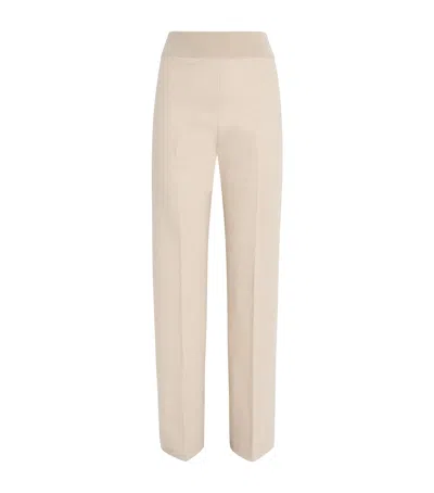 Agnona Cashmere-wool Tessa Trousers In Neutral