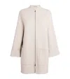 Agnona Cashmere-wool Zip-up Cape In Neutral