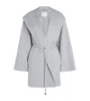 Agnona Cashmere Wrap Coat In Gray