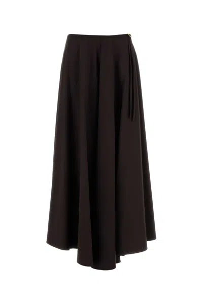 Agnona Circle Skirt In Brown