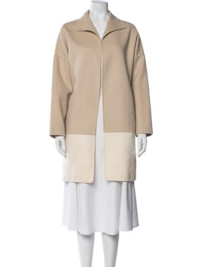 Pre-owned Agnona Colorblock Pattern Coat In Neutrals