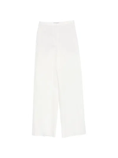 Agnona Concealed-fastening Trousers In White