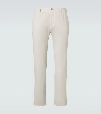 Agnona Cotton-blend Straight Chinos In White