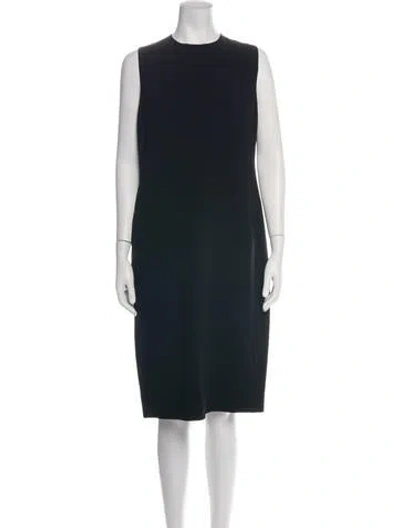 Pre-owned Agnona Crew Neck Knee-length Dress In Black