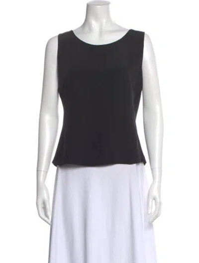Pre-owned Agnona Crew Neck Sleeveless Top In Black