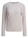 Agnona Knitwear With Long Sleeves And Crew Neck In Neutral