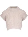 Agnona Cropped-pullover In Nude
