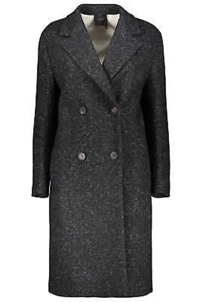 Pre-owned Agnona Double-breasted Cashmere Coat In Black