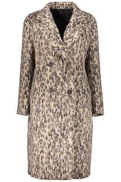 Pre-owned Agnona Double-breasted Coat In Animalier