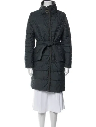 Pre-owned Agnona Down Coat In Blue