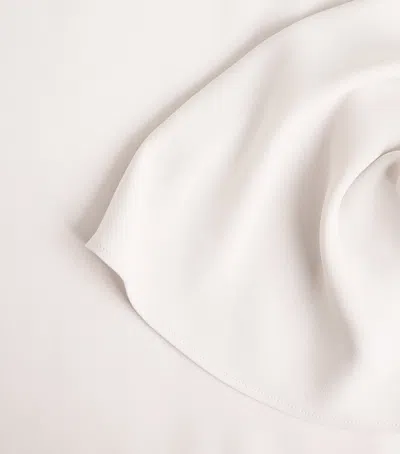 Agnona Draped-sleeve Blouse In Gray