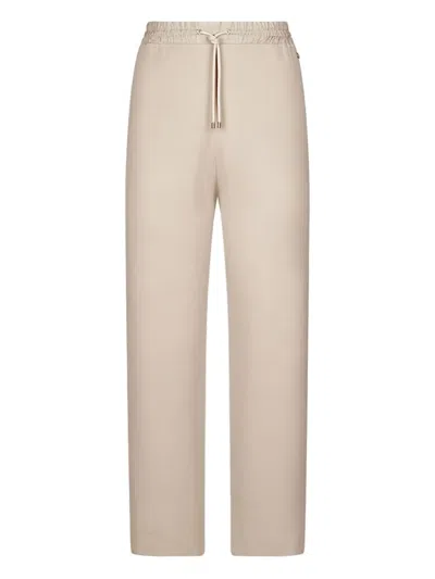 Agnona Drawstring-waist Trousers In Neutral