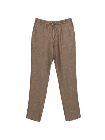 Agnona Drawstring-waistband Trousers In Brown