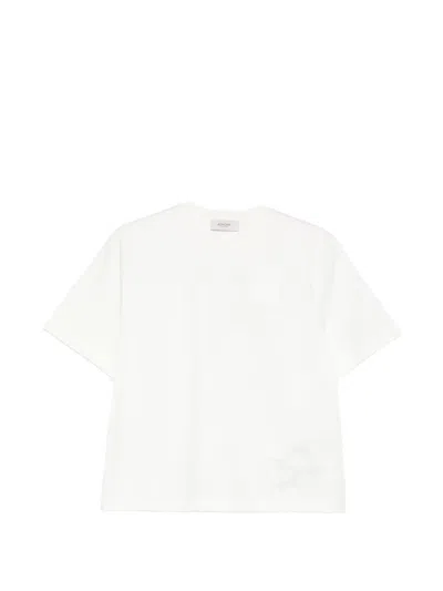 Agnona Embroidered T-shirt In White