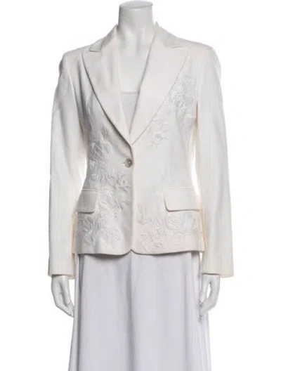 Pre-owned Agnona Floral Print Blazer In Neutrals