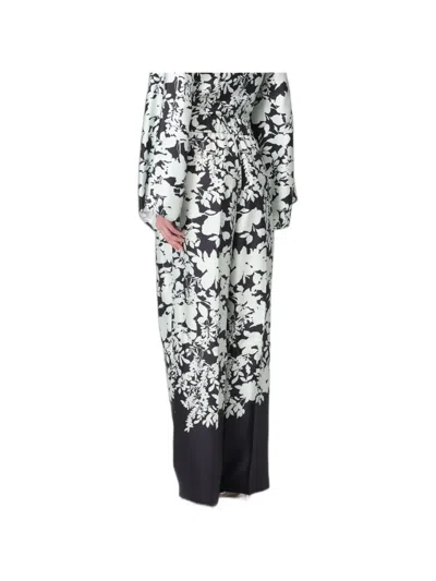 Agnona Floral-print Trousers In White