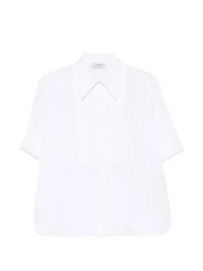 Agnona Fringed Shit In White