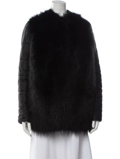 Pre-owned Agnona Fur Jacket In Black