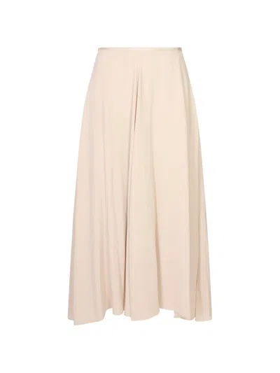 Agnona High-waisted Flared Midi Skirt In Neutral