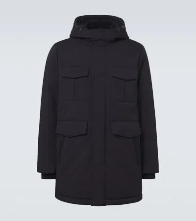 Agnona Hooded Parka In Black