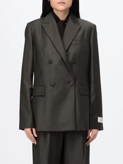 Agnona Jacket Woman Color Charcoal In Black