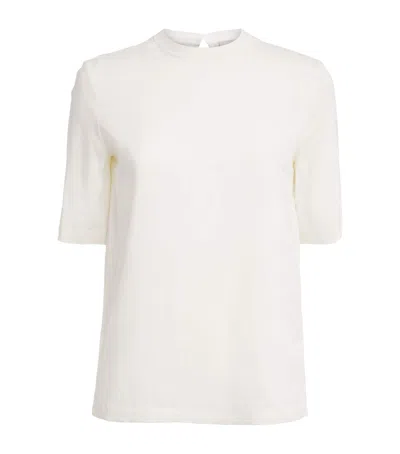 Agnona Jacquard T-shirt Blouse In White