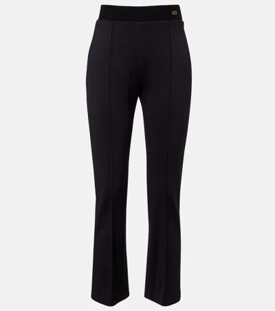 Agnona Jersey Cropped Slim Pants In Black