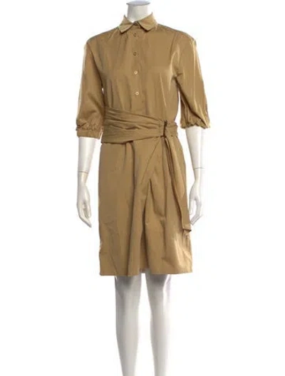 Pre-owned Agnona Knee-length Dress In Neutrals