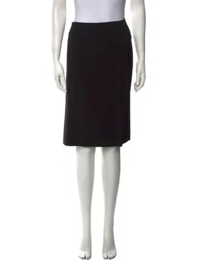 Pre-owned Agnona Knee-length Skirt In Black