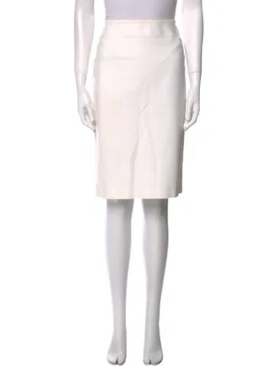 Pre-owned Agnona Knee-length Skirt In White