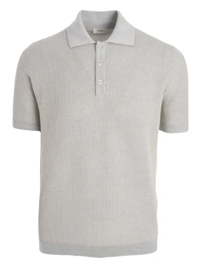 Agnona Knit Polo Shirt In Gold