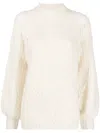 Agnona Knitwear With Balloon Sleeves And Chunky Knit