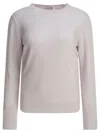 Agnona Knitwear With Long Sleeves And Crew Neck In Grey