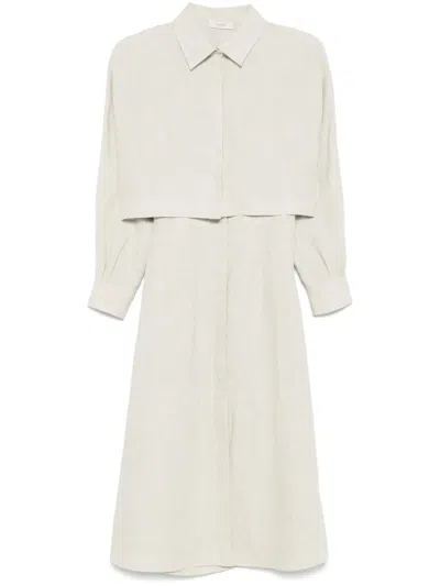 Agnona Layered Midi Dress In グリーン