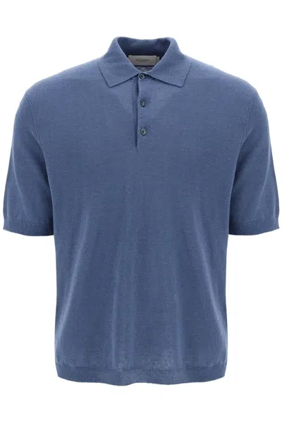 AGNONA AGNONA LINEN AND COTTON JERSEY POLO