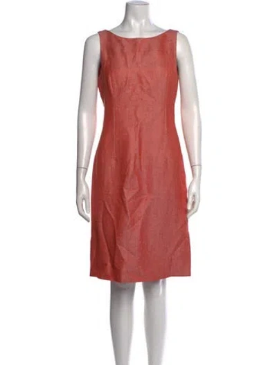 Pre-owned Agnona Linen Knee-length Dress In Orange