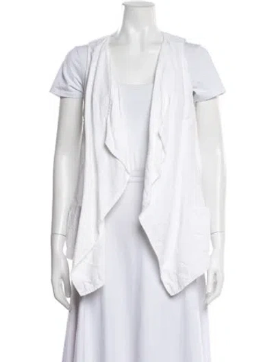 Pre-owned Agnona Linen Vest In White