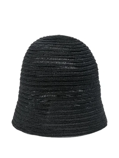 Agnona Logo-plaque Hat In Black
