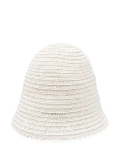 Agnona Logo-plaque Hat In Neutrals