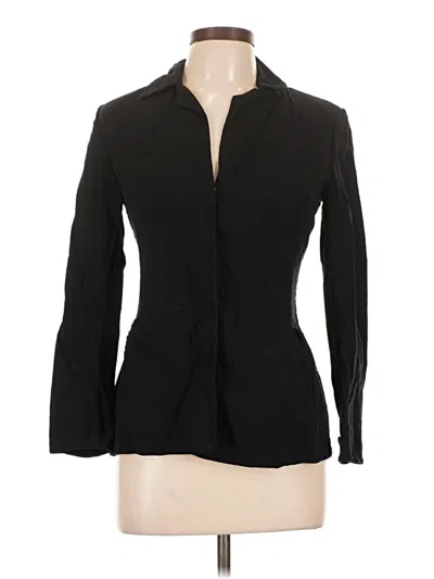 Pre-owned Agnona Long Sleeve Blouse In Black