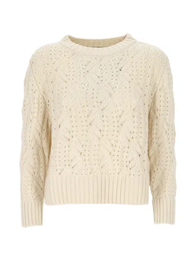 Agnona Long-sleeve Sweater In Neutral