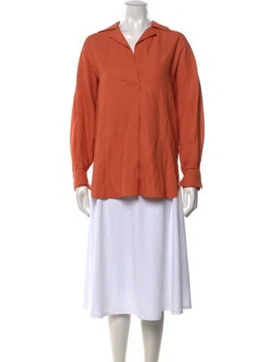 Pre-owned Agnona Long Sleeve Top In Orange