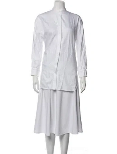 Pre-owned Agnona Long Sleeve Top In White
