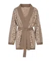 Agnona Long-sleeved Cardigan In Brown