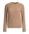 Agnona Crew Neck Knitwear With Ribbed Cuffs And Hem In Brown